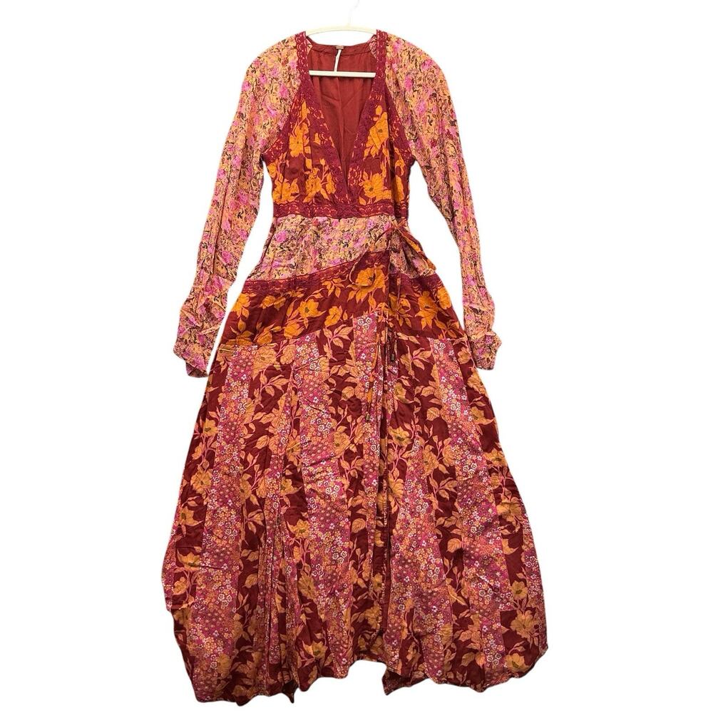 Free People Mexicali Rose Maxi Dress Boho Size Medium Multicolored - Picture 3 of 13